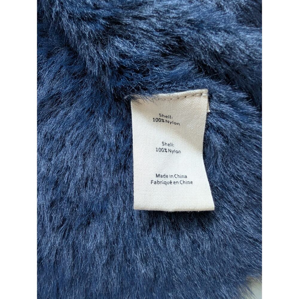 NWT L'Agence Harriet Fuzzy Knit Blouson Sleeve Cardigan Size L Indigo #3C509 - Picture 11 of 12